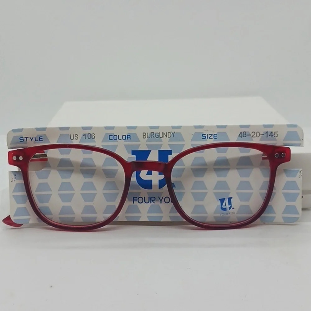 NWT RX-ABLE FOR YOU BURGUNDY US106 EYEGLASS FRAMES